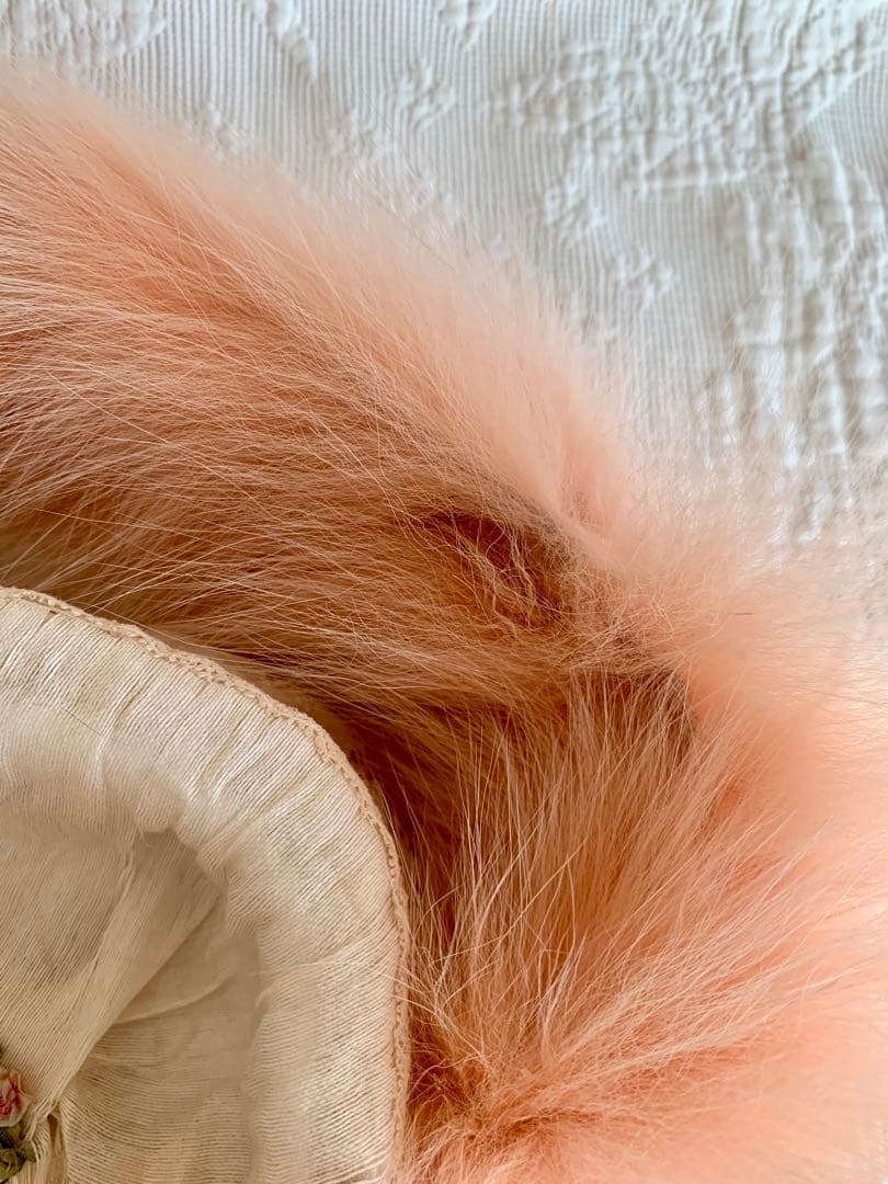 フランスアンティークカットワークレースフラワーガールバスケット＋ミニクッション