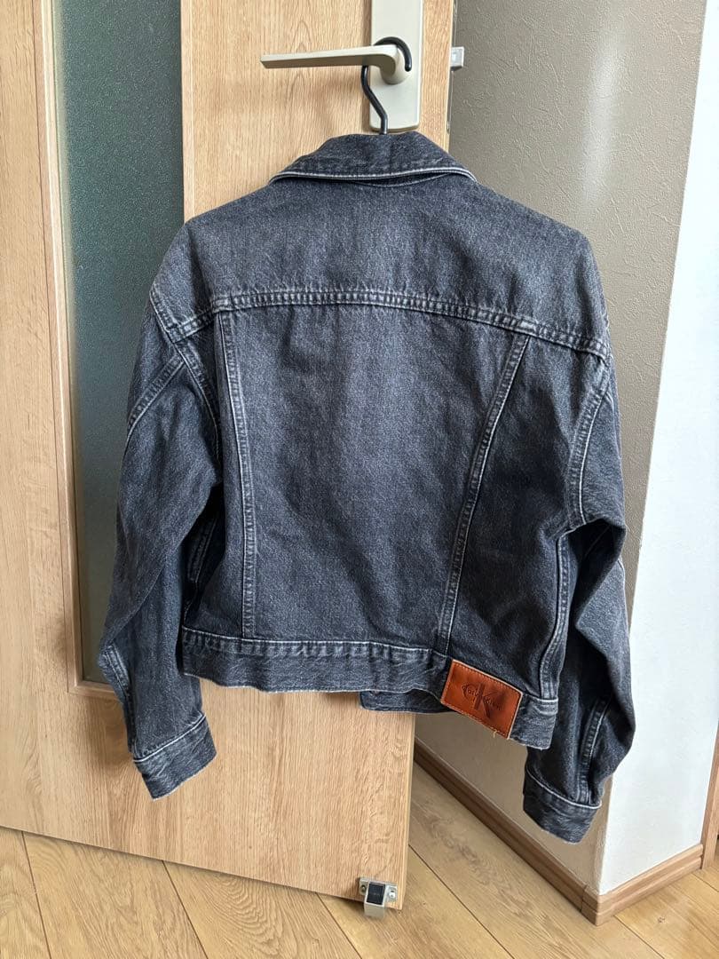   90s ブラックデニムジャケット XS