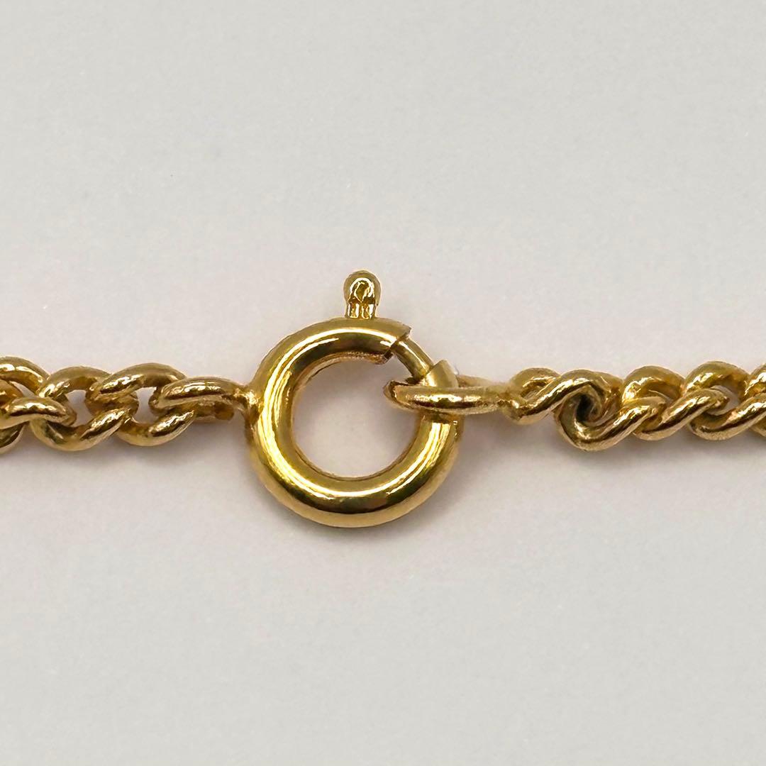 【美品】CELINE セリーヌ フェイクパール ラウンド ネックレス ゴールド