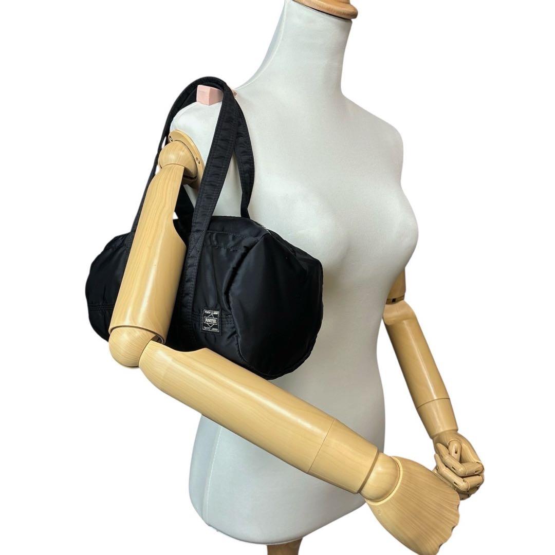 美品◎ポーター タンカー 肩かけ可 ドラムバッグ ミニボストン ダッフルバッグ