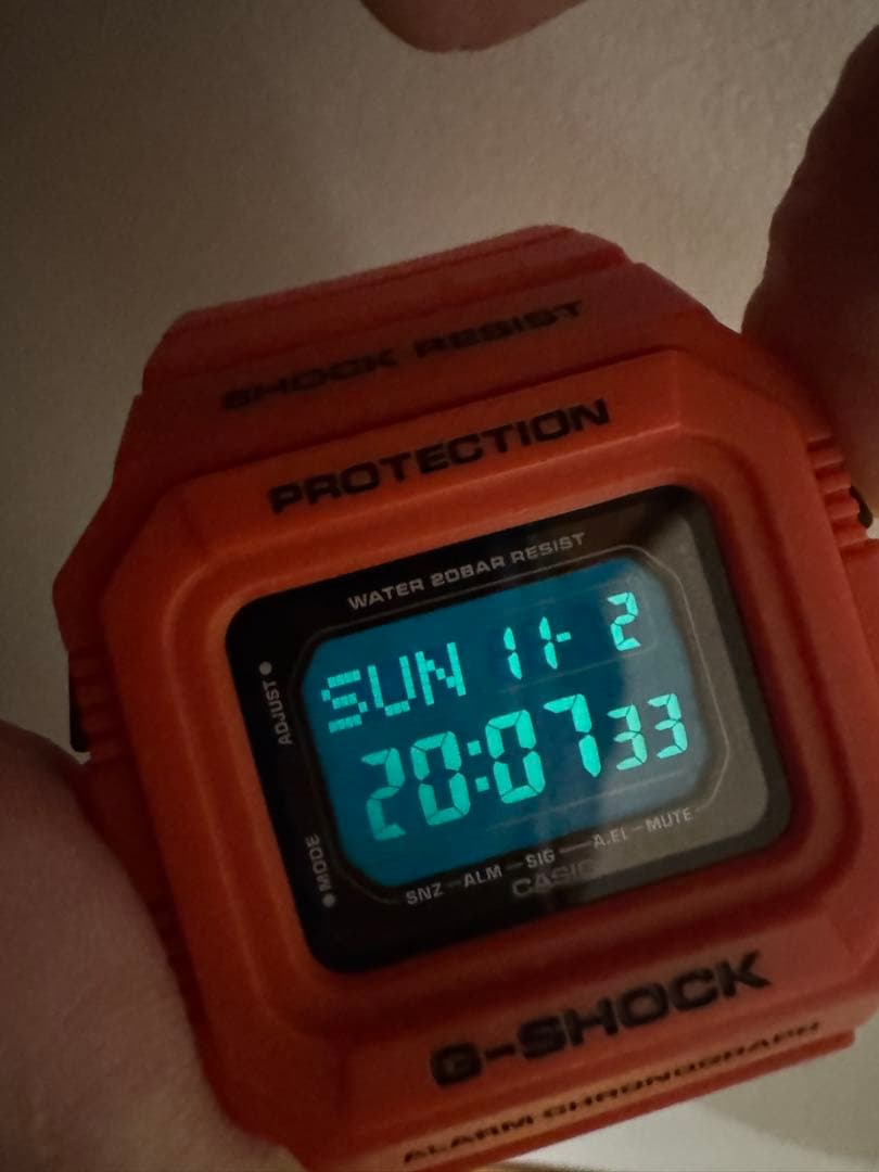 【美品】廃盤 カシオ G-SHOCK DW-D5500MR レスキューオレンジ