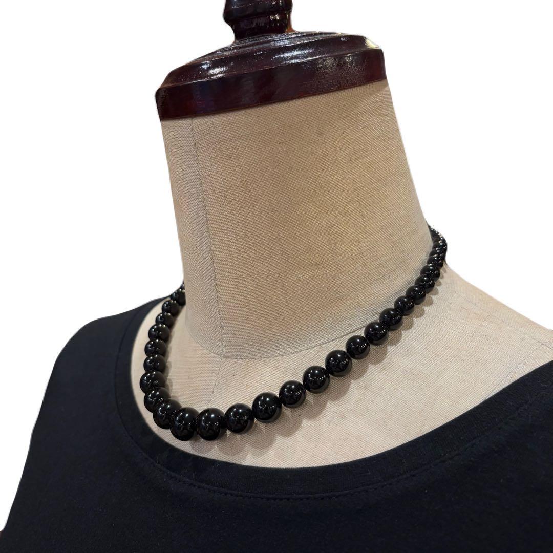 s*2様 本鼈甲 ネックレス グラデーション珠 43cm 黒鼈甲 天然素材