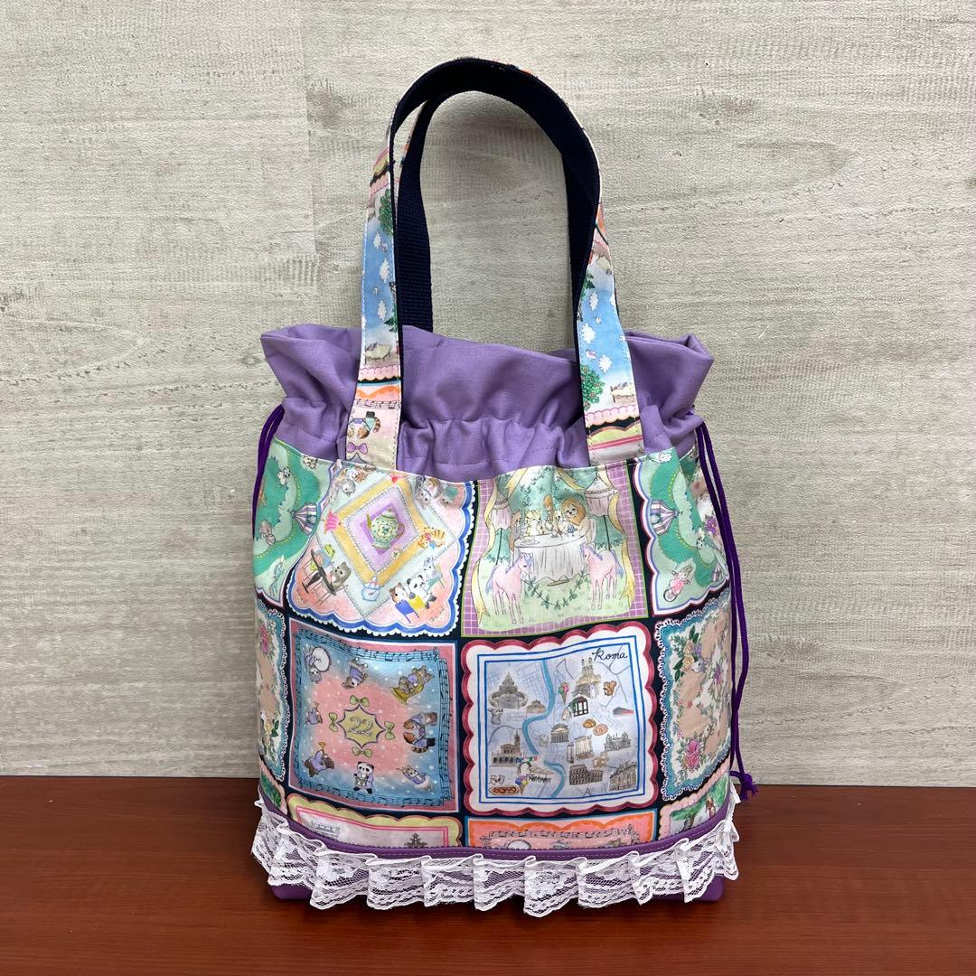 yukiemonハンドメイド　新作セミオーダー別口分　巾着バック3点　⑩