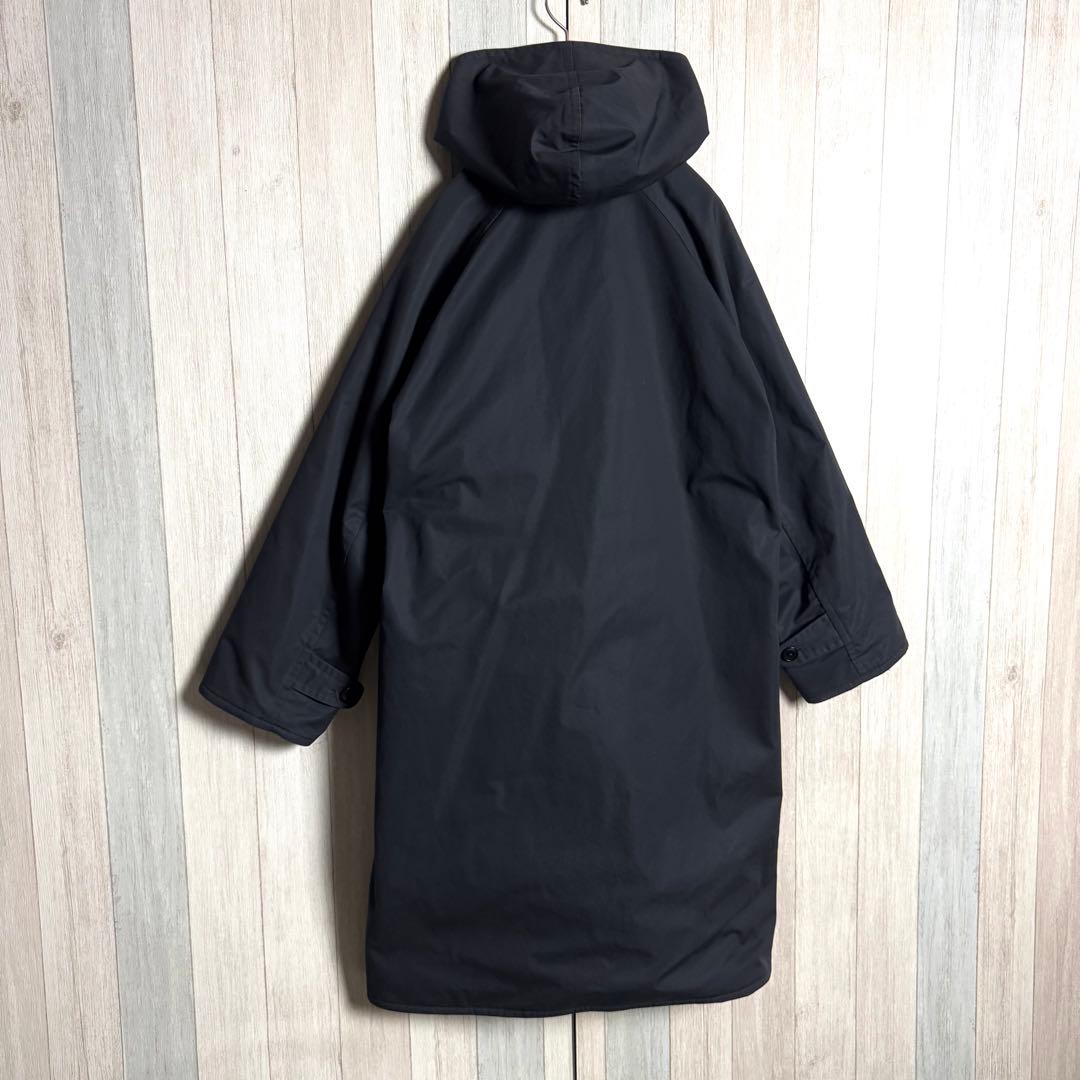 3263【定番人気デザイン・美品】コモリ ウール裏地 ロング フーデットコート