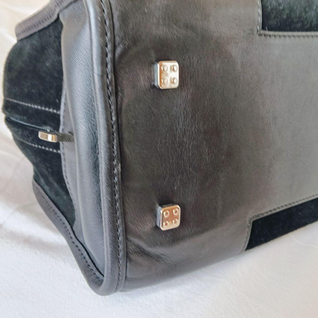 LOEWE アマソナ 28　スエード　ブラック　黒