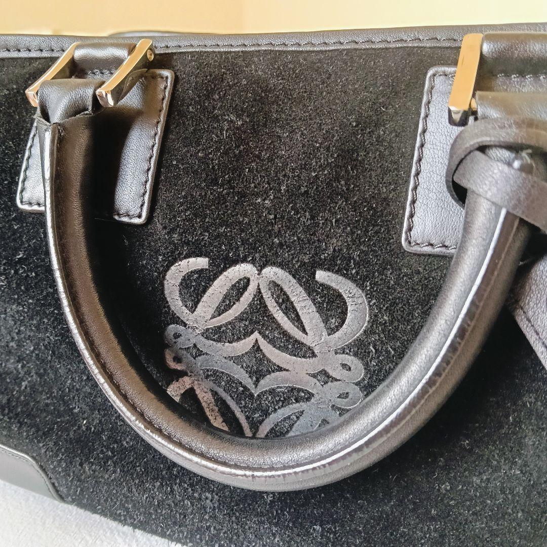 LOEWE アマソナ 28　スエード　ブラック　黒