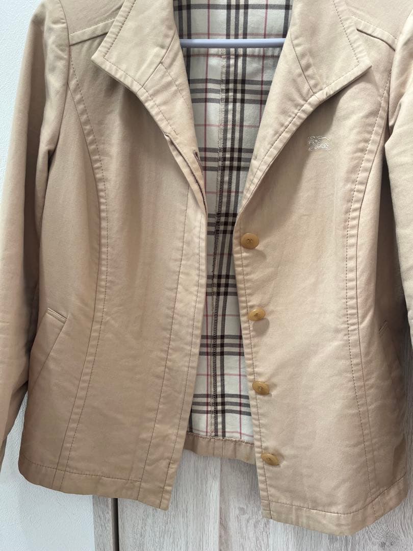 バーバリー ブルーレーベル ベージュ ジャケット チェック