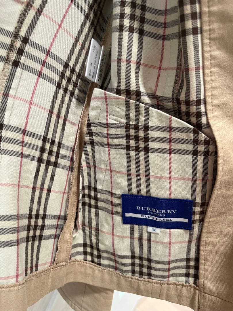 バーバリー ブルーレーベル ベージュ ジャケット チェック