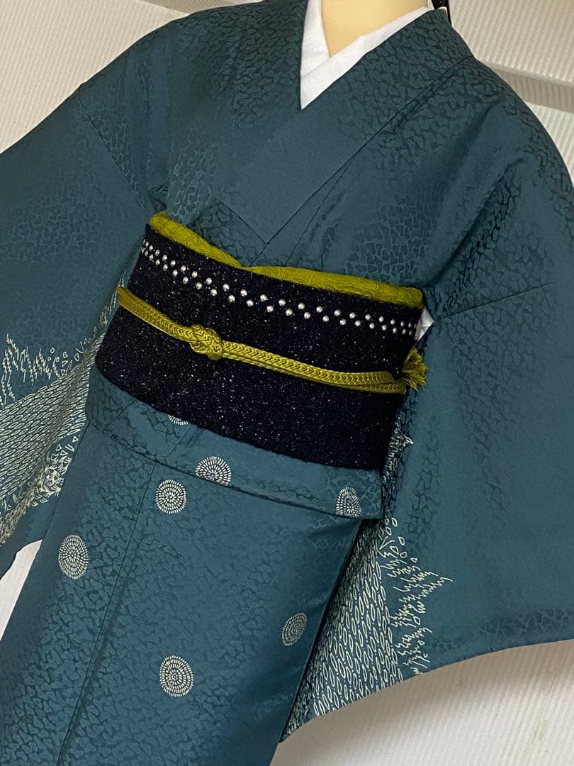 トールサイズ　付下げ　正絹　裄71 身丈174