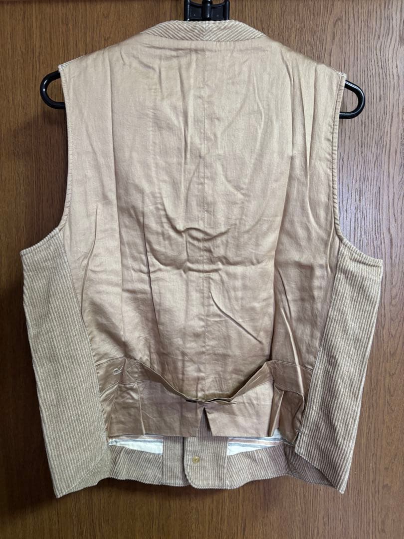 45rpm45rコーデュロイ ノーカラーベスト