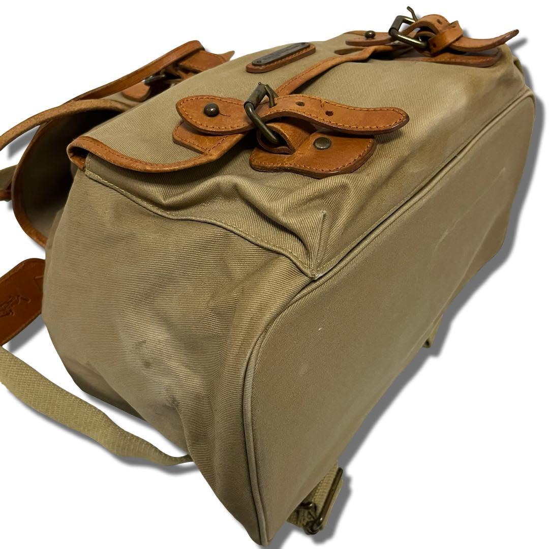 大容量・POLO RALPH LAUREN・リュック・ キャンバス・レザー