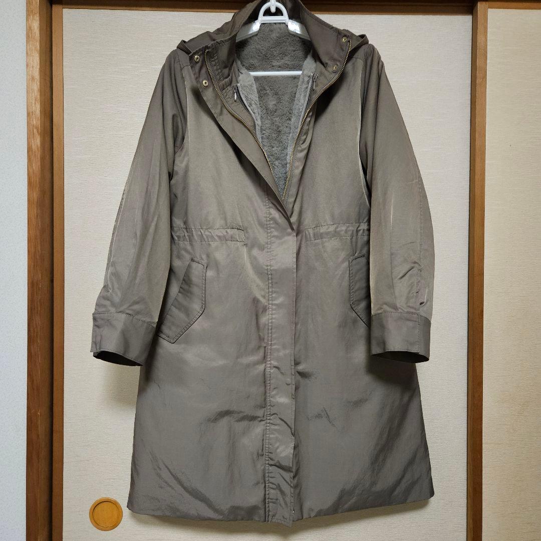 トープ　撥水　4way　フェイクファーライナー　ロング　マンパ