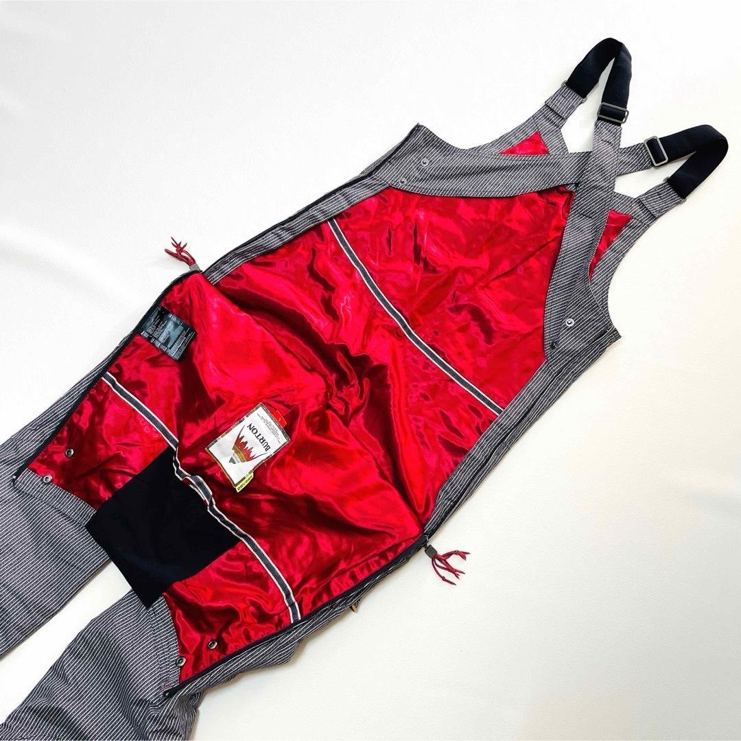 6665 バートン　ビブパンツ　ストライプ　ヒッコリー　ポーチ付き