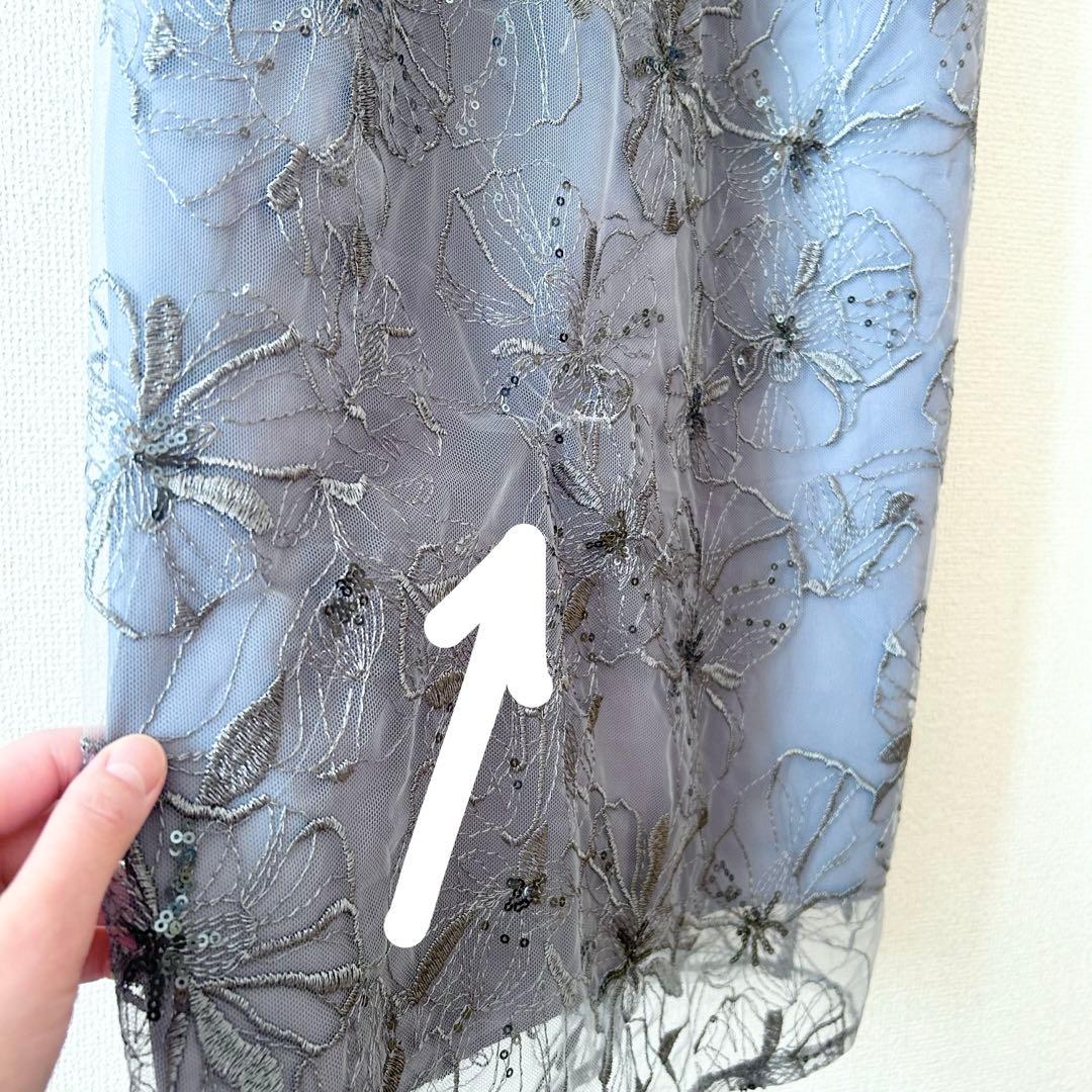 2回着用クリーニング済♡スパンコール パーティー ドレス 結婚式 お呼ばれワンピ