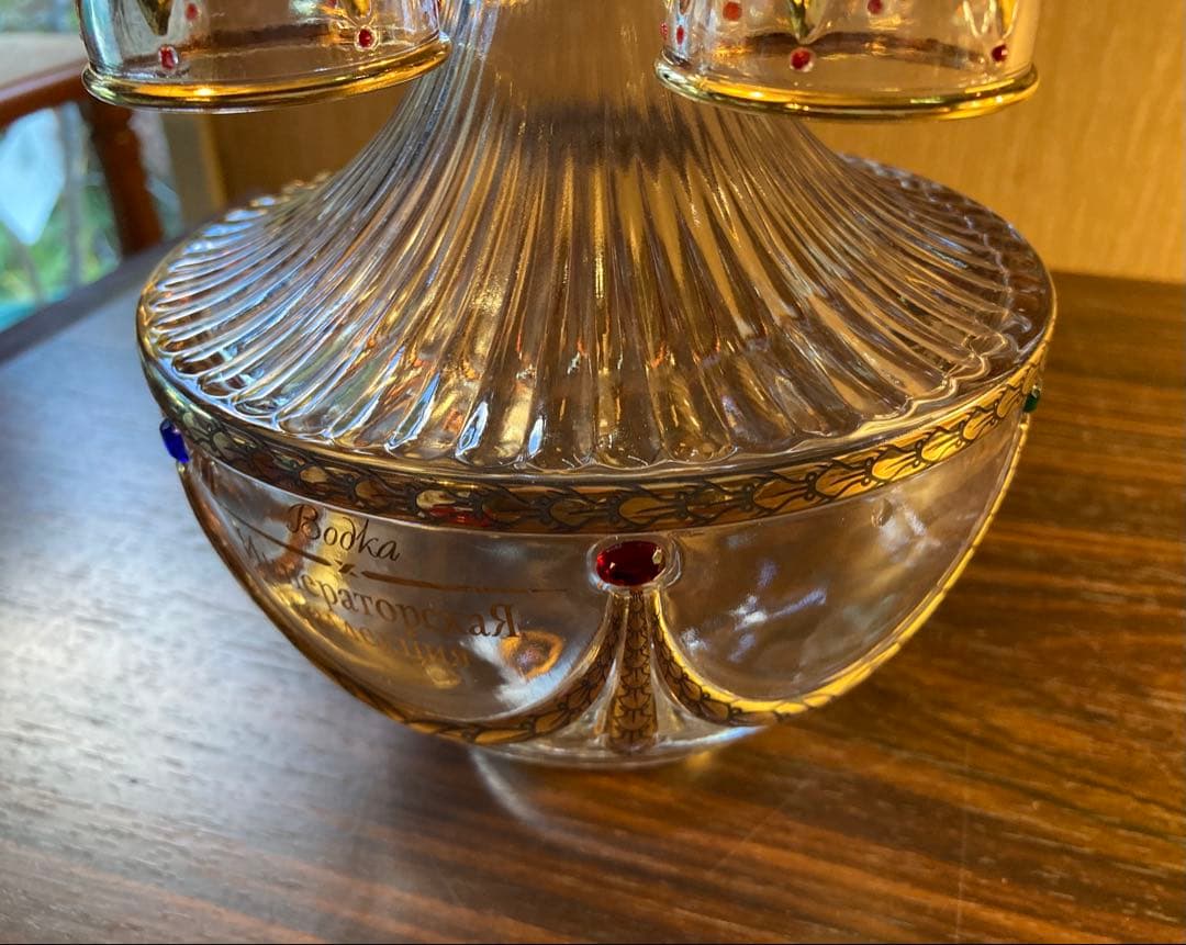 ラドガ インペリアルコレクション 青 ベネチアングラス デキャンタ 空瓶 空箱