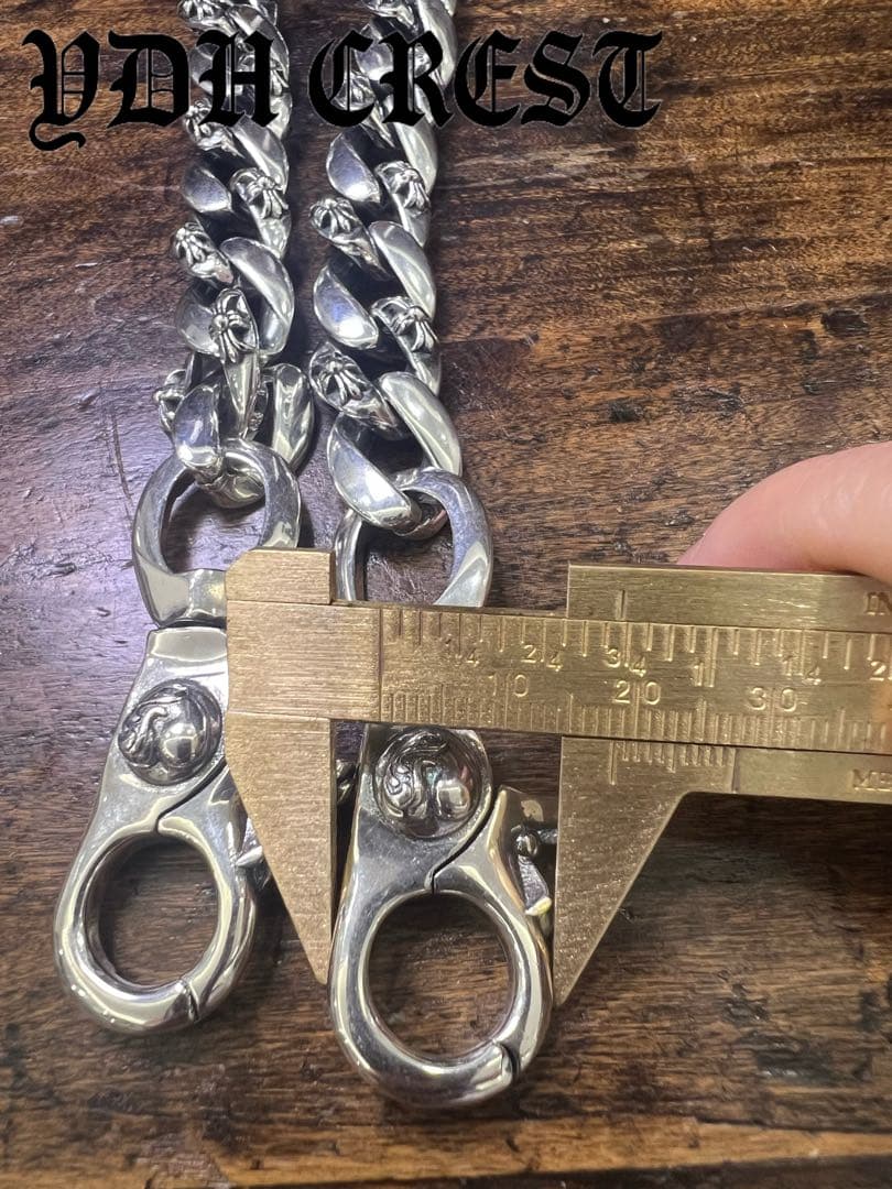 バイカー必須　ウォレット用プレーン　シルバーチェーン　QBKL0015