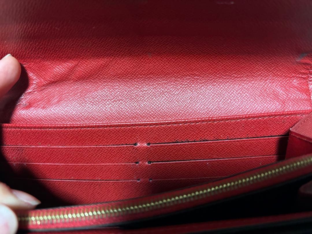 Louis Vuitton 長財布 ブラウン/レッド