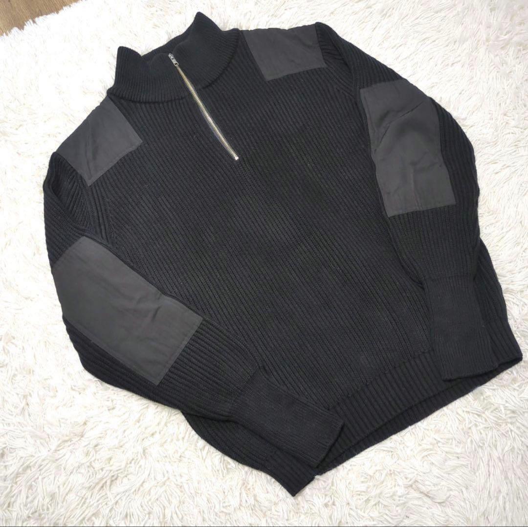 極美品 WAIPER.inc 米軍 コットンニット コマンドハーフジップセーター