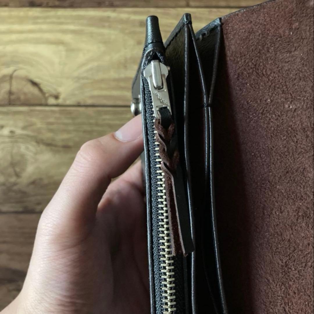 【わぽ】COW CRUSTトラッカーウォレット150【お札を折らずに収納】