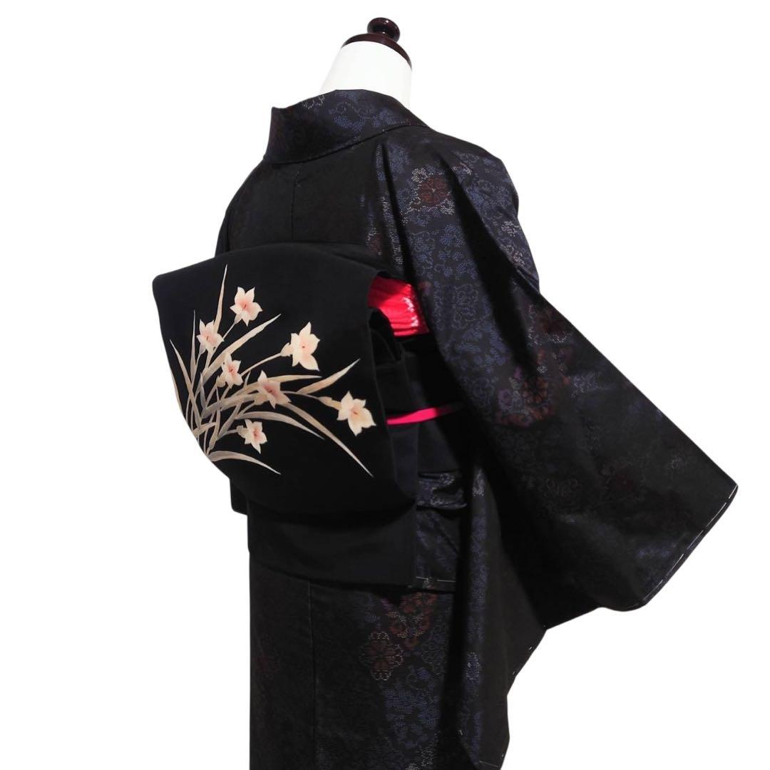 未使用近い　美品　袷　証紙　大島紬　フルセット