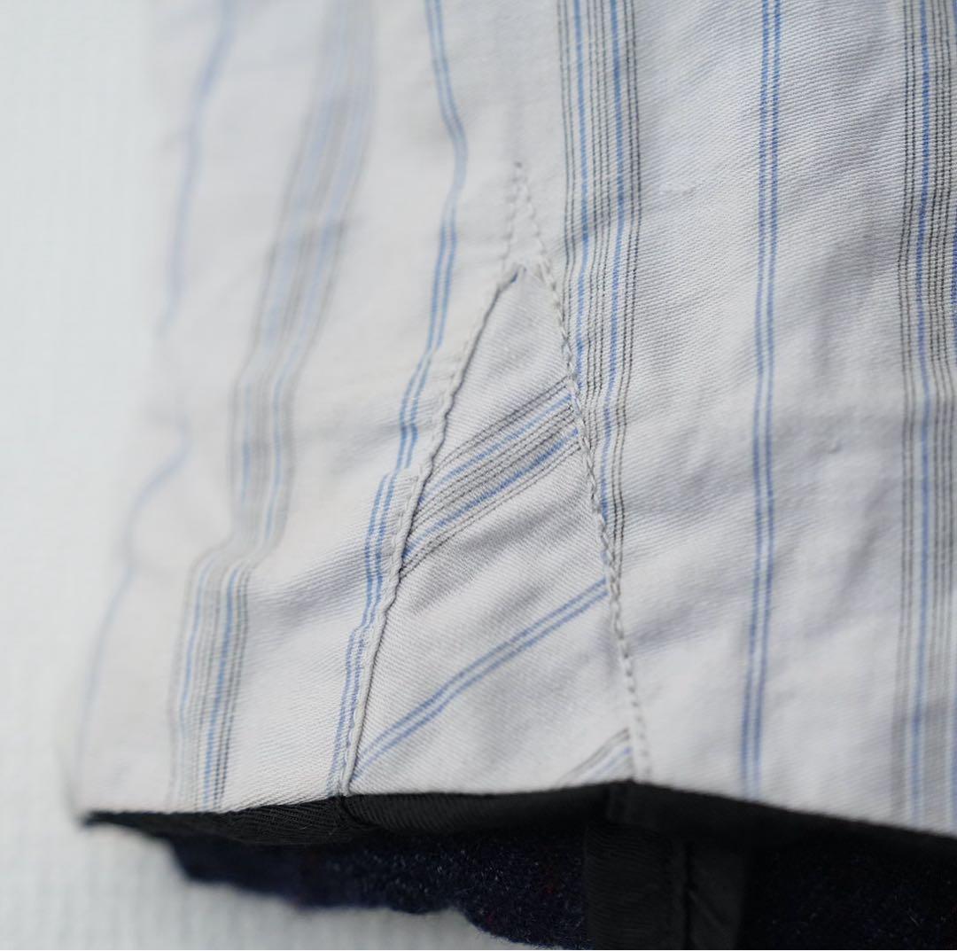 【希少】20s 30s ヴィンテージ フランス製ウールベスト 針刺しシンチバック