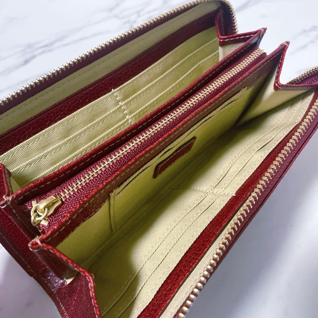 【新品✨️】Dakota(ダコタ)ラウンドジップ本革長財布 ワインレッド 日本製