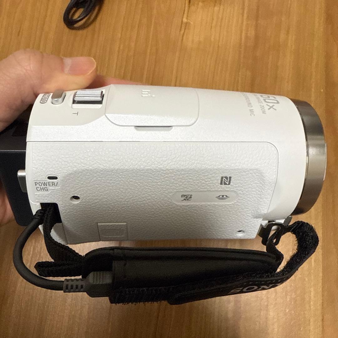 【美品】SONY ビデオカメラ HDR-CX680 ホワイト　ケース付き