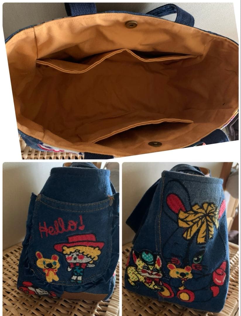 【anz.】ワイヤー口金ボストンバッグ(L)×3、ぽってりトートバッグ×2