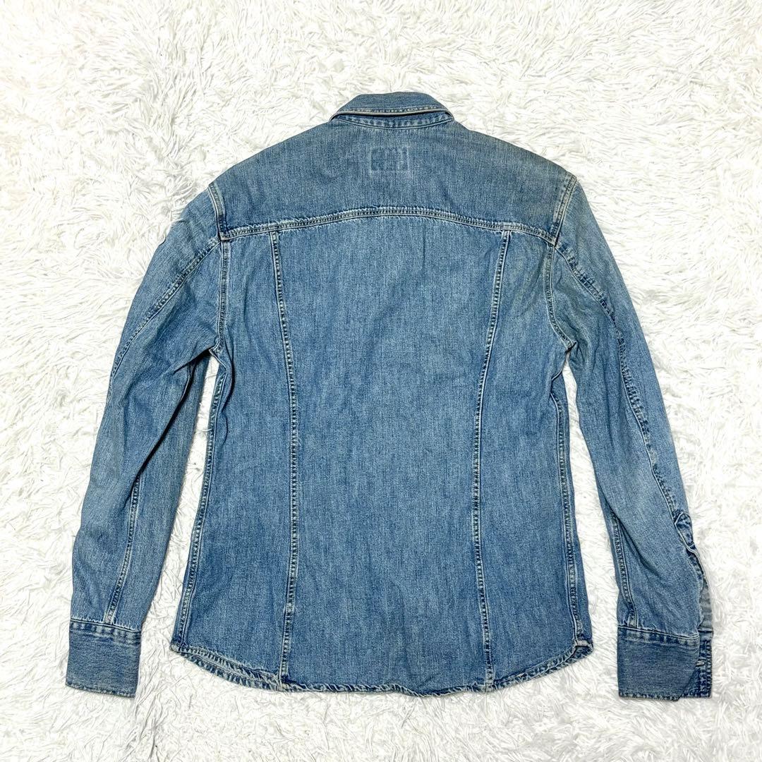 【極美品】ヴェルサーチジーンズクチュール　デニムシャツ　イタリア製　コットン　L