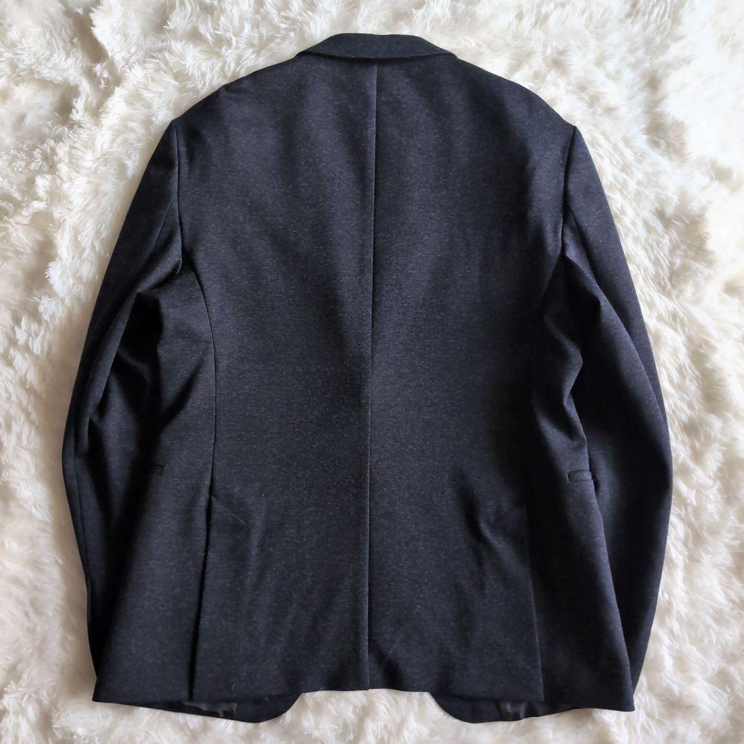 美品 ZARA ストレッチ ウォッシャブル スーツ セットアップ 52 ネイビー