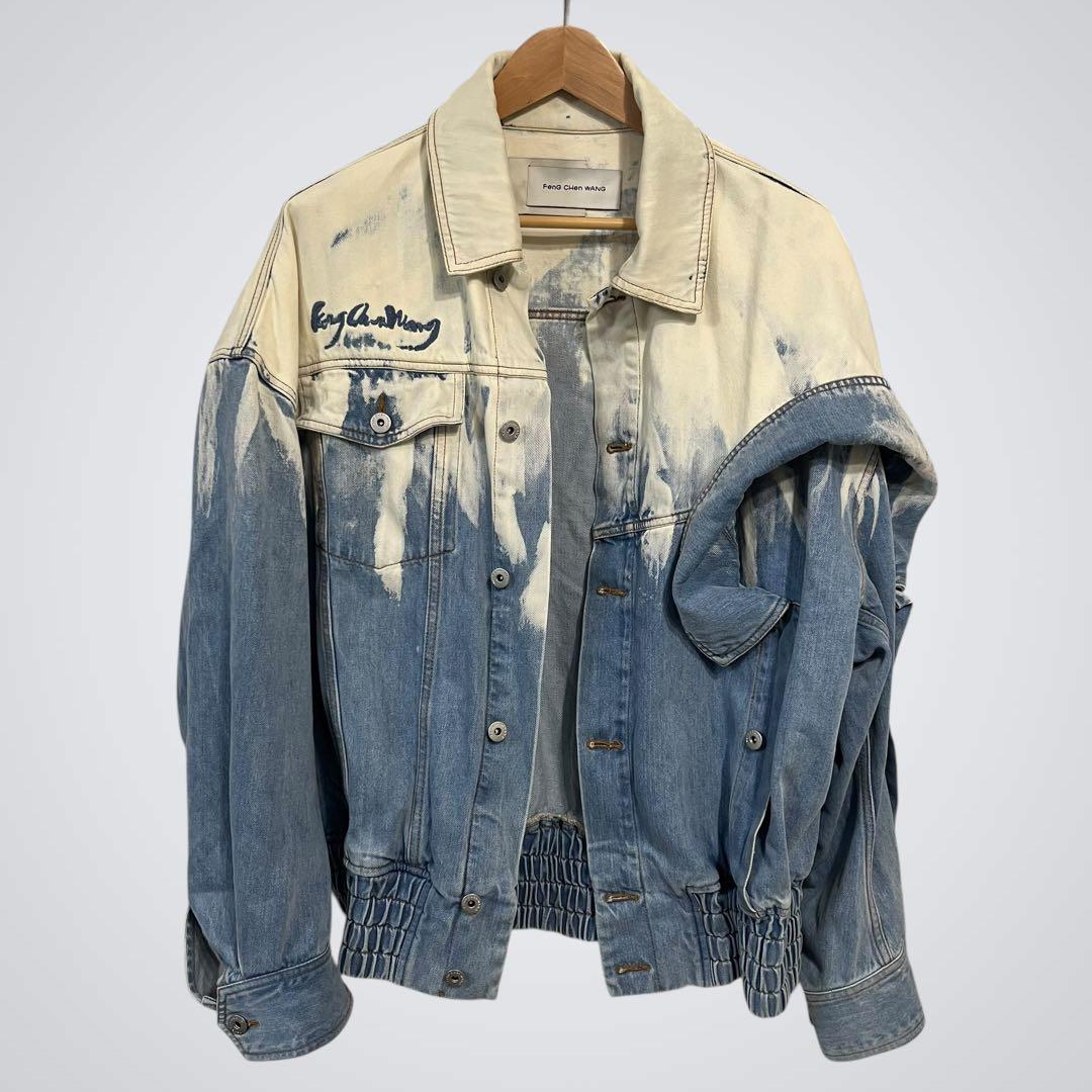 【人気】Feng Chen Wang レイヤードデニムジャケット Mサイズ