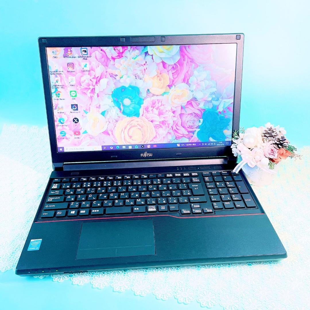 動作良好❣️黒ノートパソコン✨️事務作業におすすめ大容量SSD512GB✨️16GB