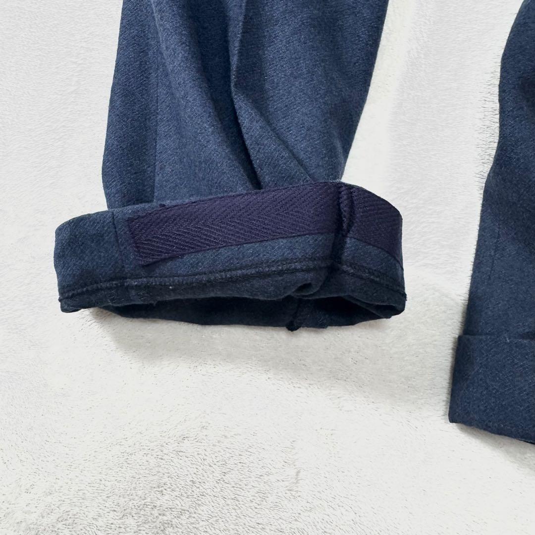 美品 INCOTEX ウール100% スラックス slowear ネイビー 44