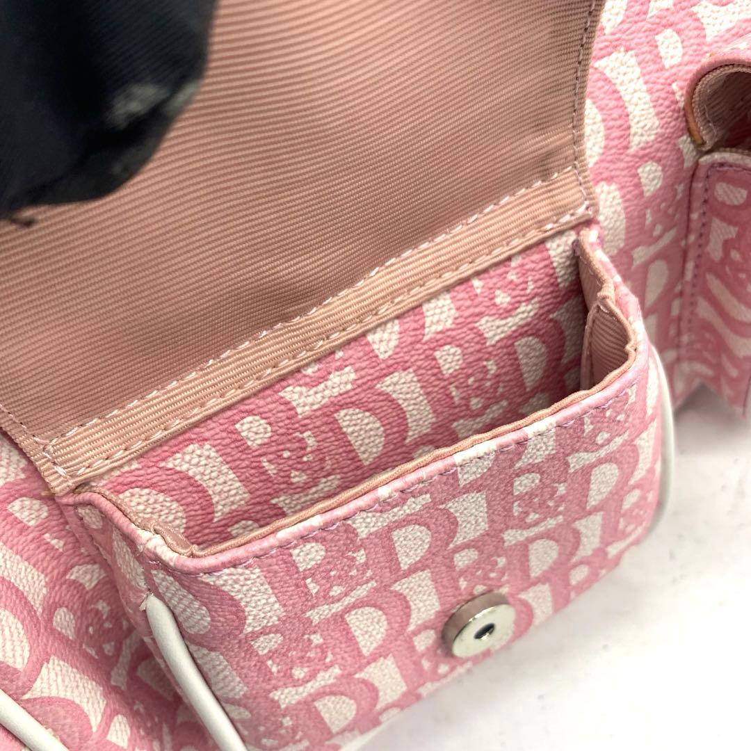 Pinky &Dianne トートバッグ　キャンバス　レザー　ピンク