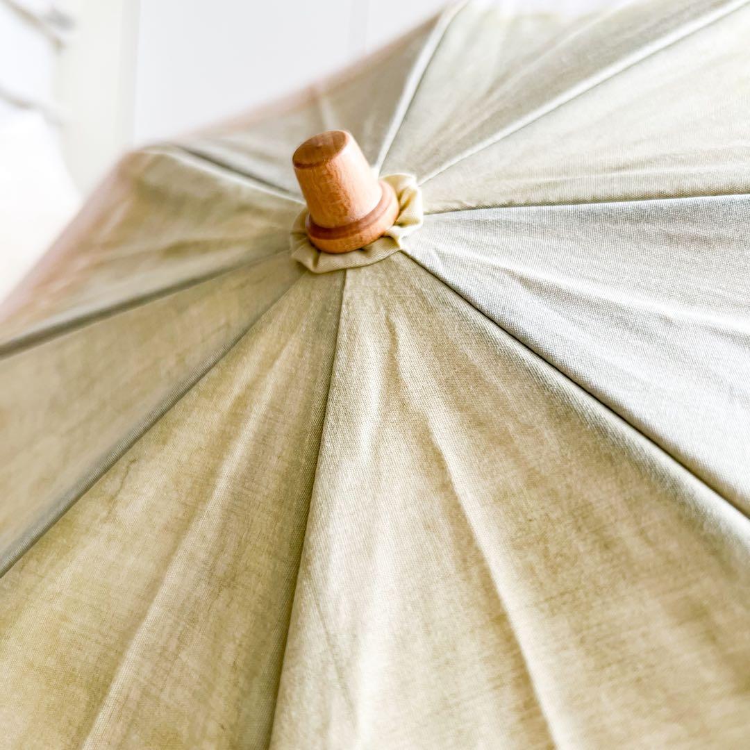 レディース ベンガラ染 晴雨兼用 UVカット 日傘 ２段折りたたみ傘 小宮商店