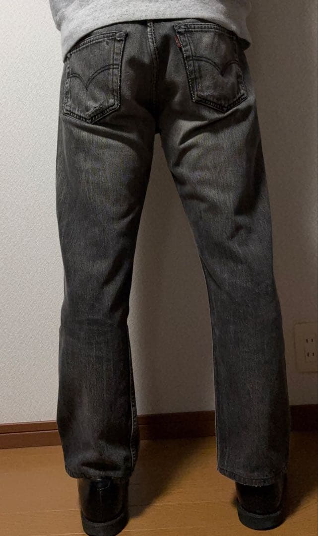 Levi's 501 後染め　ブラック　W32L30　色落ち