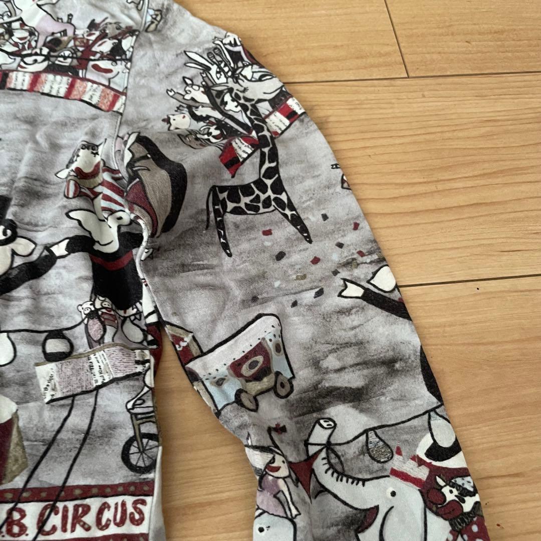 ✨未使用保管✨　ALBEROBELLO カットソー　長袖　総柄　グレー　動物