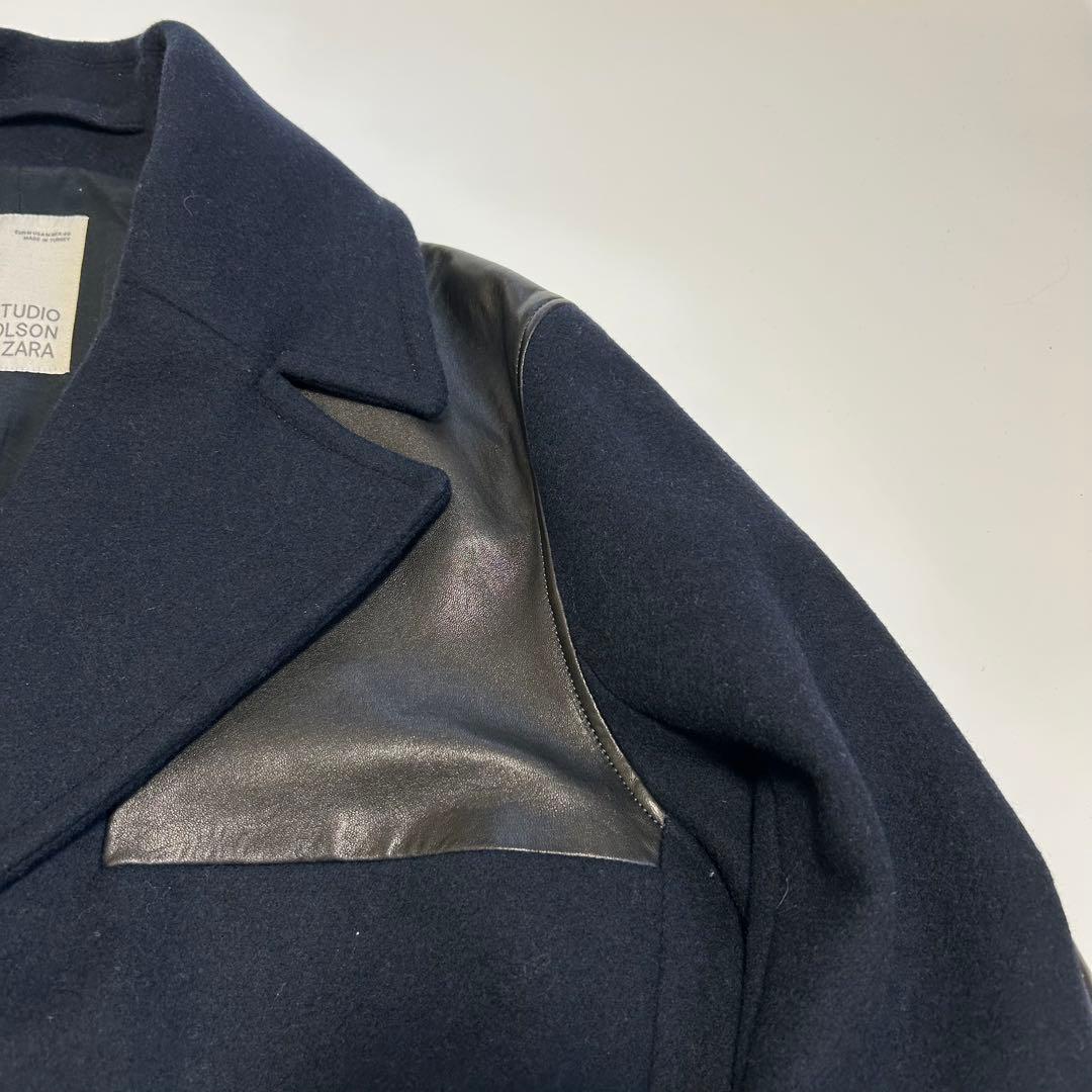 【美品】Studio Nicholson Zara ピーコート レザー