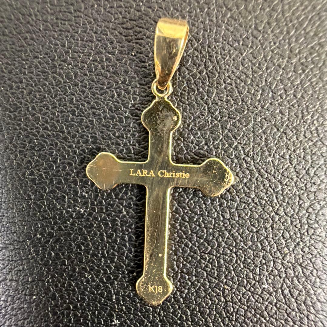 ララクリスティー　クロスネックレストップ K18 0.4g