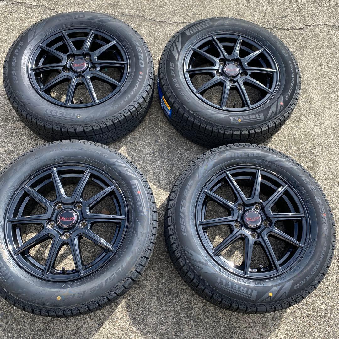 ◇新品ピレリ195/65R15+中古アルミスタッドレスセット80ノア、ヴォクシー