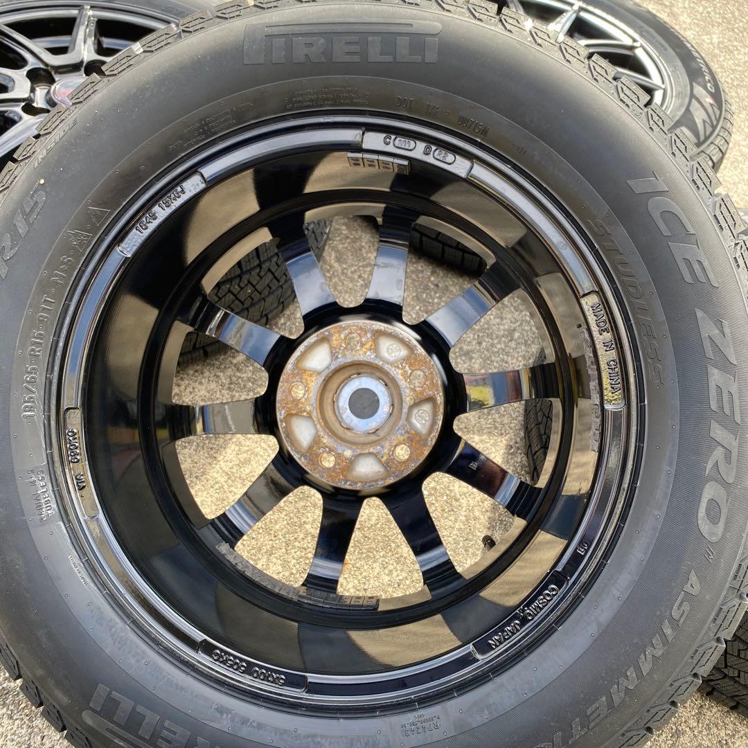 ◇新品ピレリ195/65R15+中古アルミスタッドレスセット80ノア、ヴォクシー