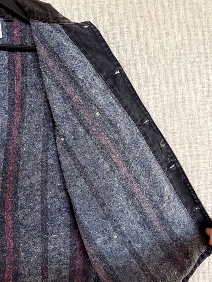 超スペシャル 80s 星タグ アメリカ製 カーハート チョアコート 46 黒