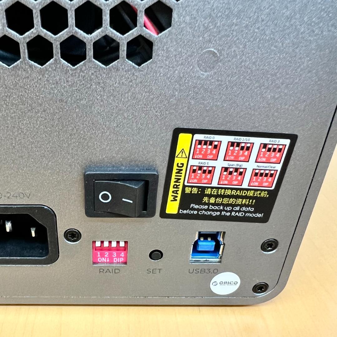 【HDD5台付き】ORICO 9858RU3 5ベイRAID HDDケース