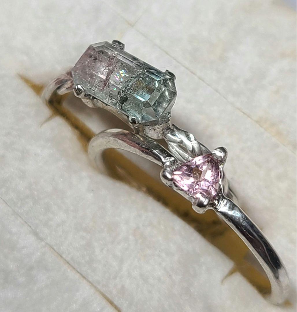 えむえすレインボー入り★アフガニスタン産バイカラートルマリン★