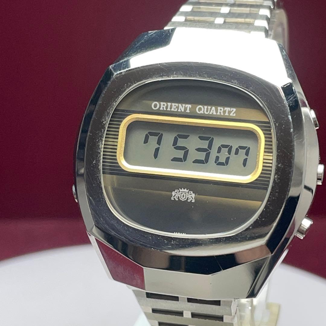 ★超希少 保管品 70s ORIENT QUARTZ 純正ブレス 日本製 腕時計
