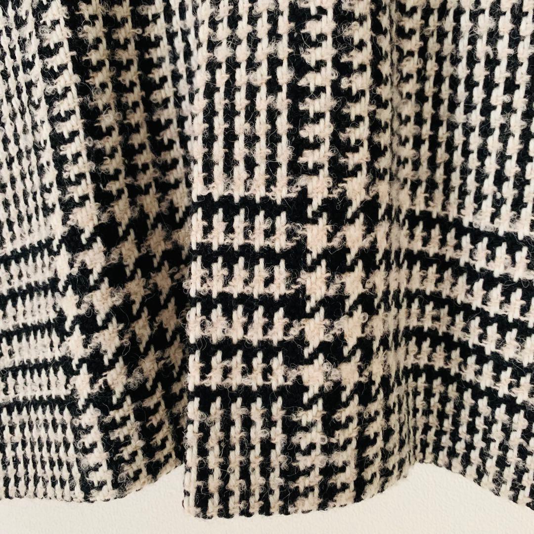 美品✨ユナイテッドアローズ ウール アルパカ チェック柄 コート 日本製 L