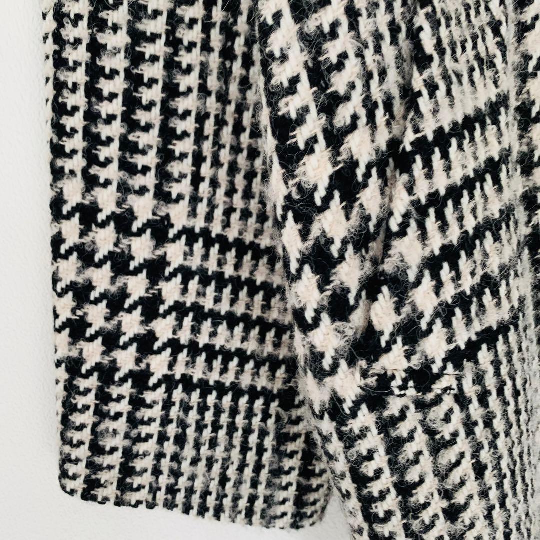 美品✨ユナイテッドアローズ ウール アルパカ チェック柄 コート 日本製 L