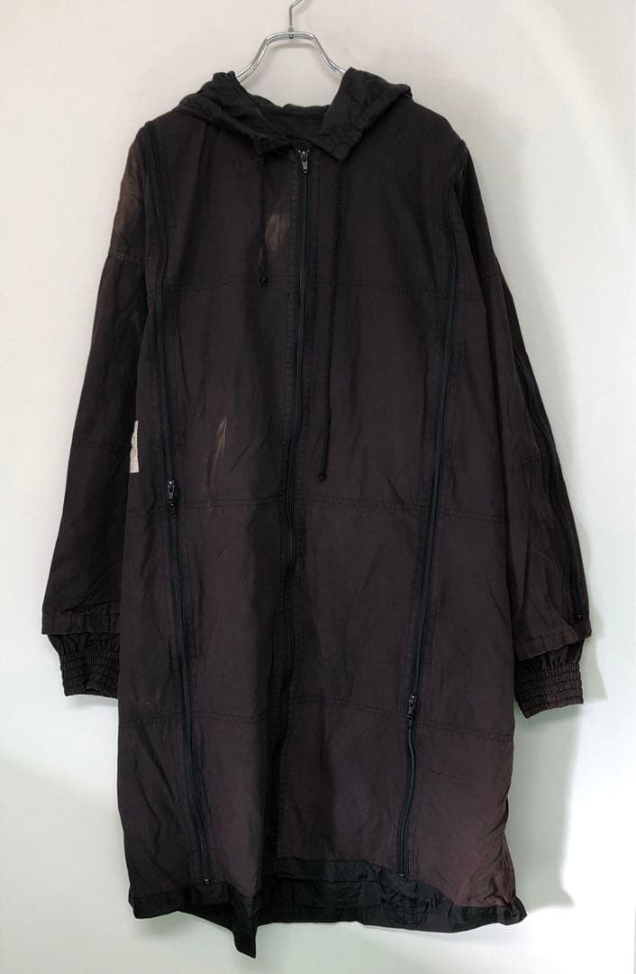 FINAL  古着 ファスナーディテール モッズコート フード付