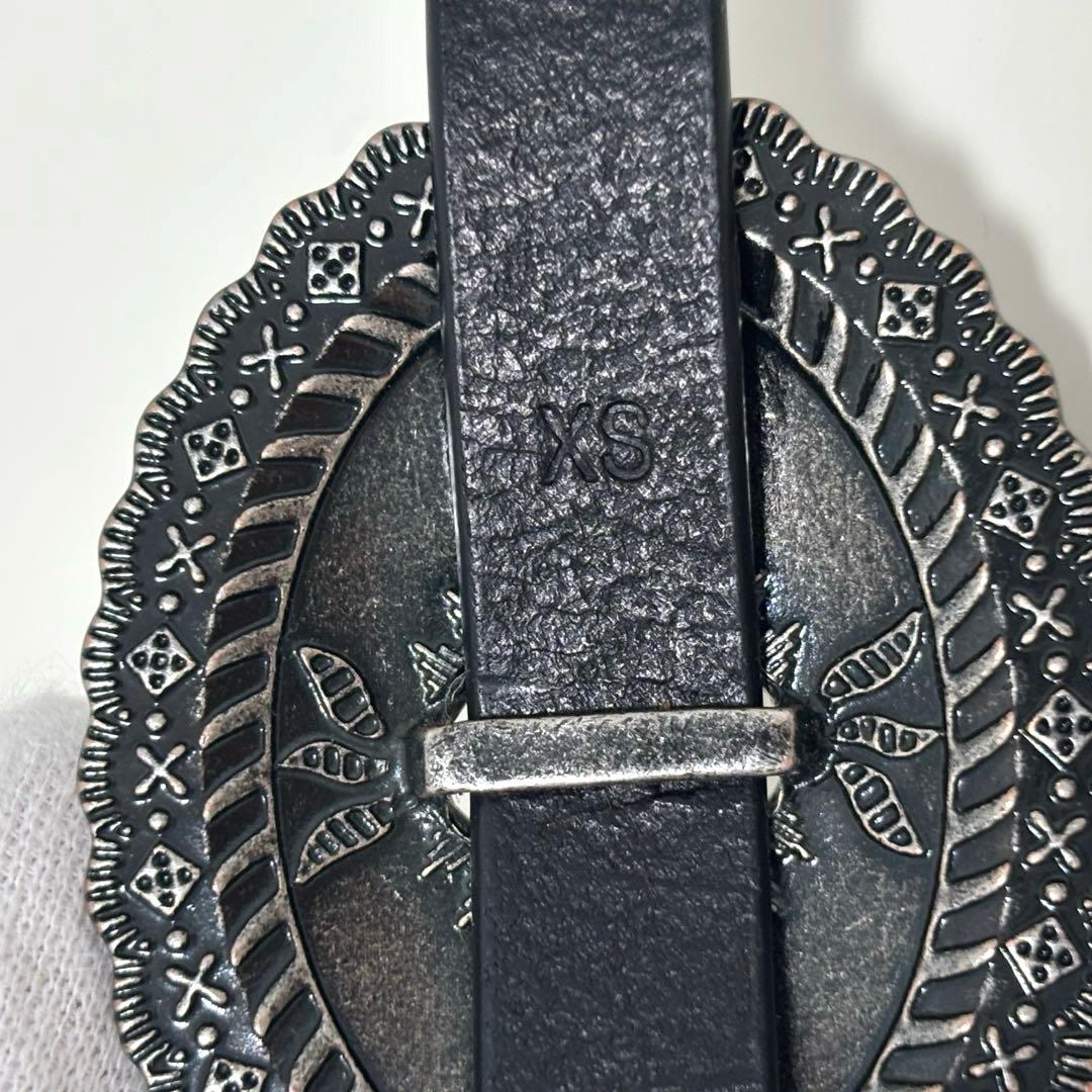 【希少】ローレン ラルフローレン コンチョベルト 黒 バックル レザー スタッズ