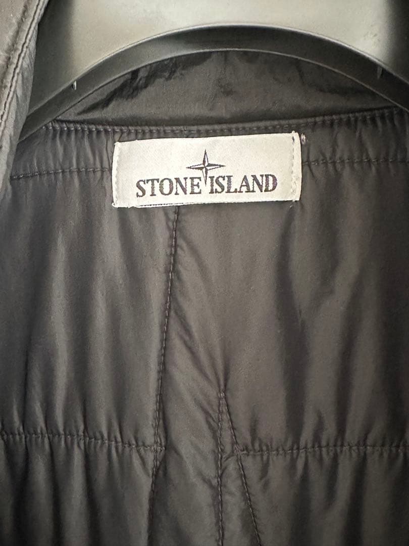 ストーンアイランドSTONE ナイロンメタル中綿モッズコート黒Ｌ